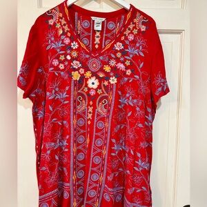 John Mark Embroidered Top